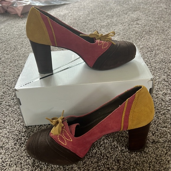 Suede heels multi color - Picture 4 of 4